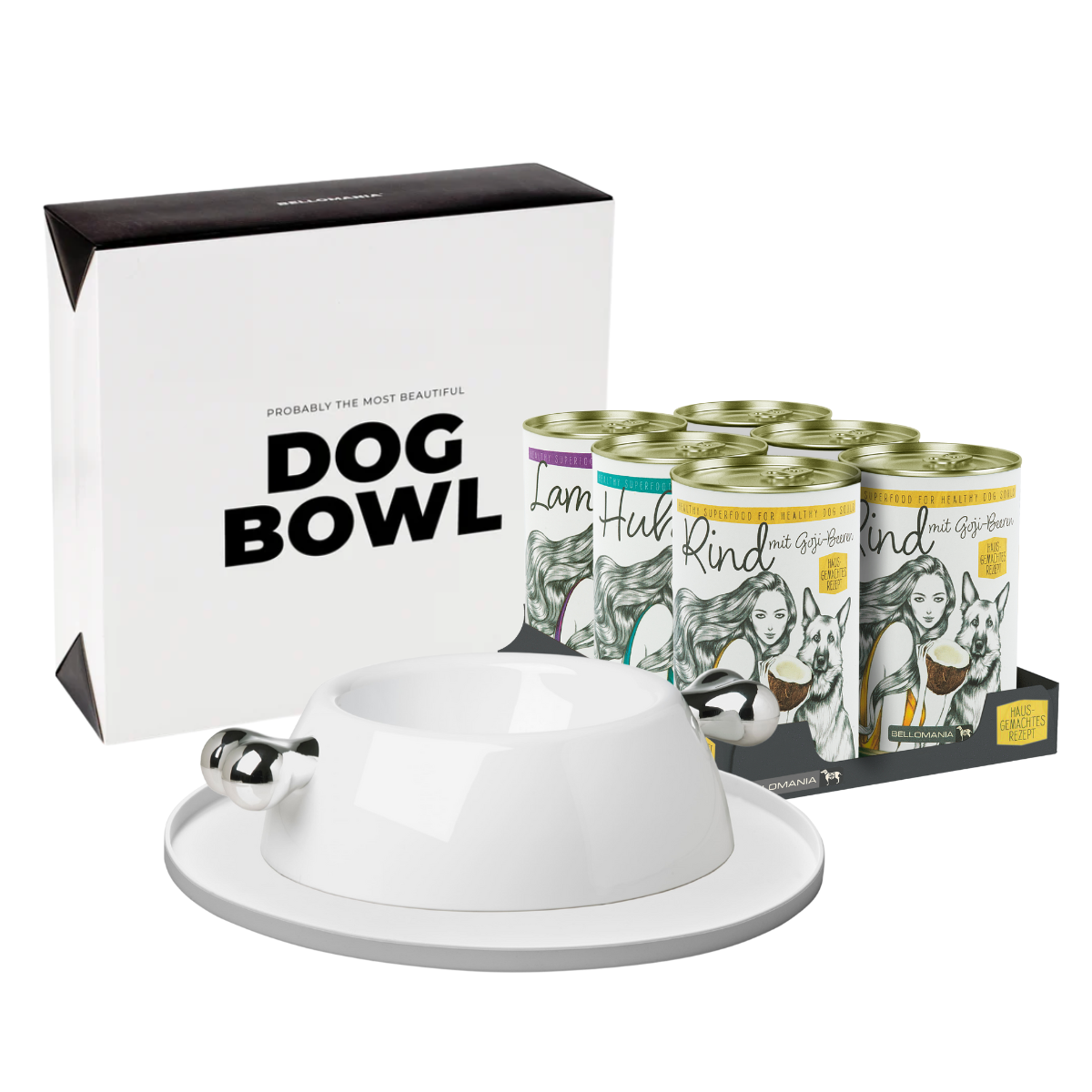 BITA BARKS® Superfood-Bundle exklusiv sichern – Näpfe + Napfunterlage + 6  Dosen Nassfutter – BELLOMANIA®