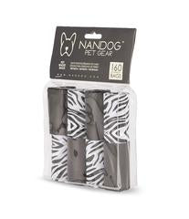 NANDOG Kotbeutel Zebra 8er Pack